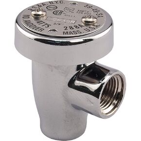 Watts LF288A 1/2" Lead-Free Brass Anti-Siphon Vacuum Breaker Backflow Preventer, Polished Chrome Finish, Female NPT Inlet and Outlet, Silicone Disc Seat, Chrome Hood, Low-Flow Applications