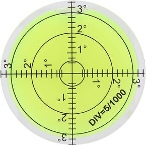 Bubble Spirit Level 60x12mm Circular Degree Marked Surface Level Inclinometers for Leveling Camera Tripod Turntable RV Camper Furniture Measuring Instruments Tools
