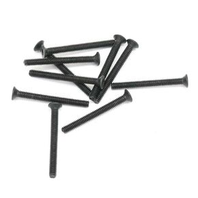 100pcs M2x20mm Hex Machine Screw Black Oxide (Countersunk/Button Head) (M2x20mm Button Head)