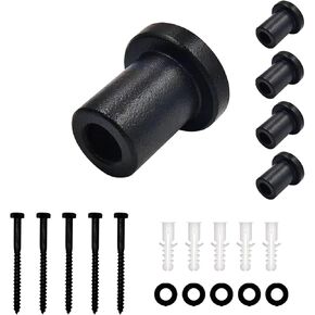 5 Pack 1.18" Barn Door Wall Spacer with lag Bolts, Wall Anchor for Flat Track for Sliding Barn Door Hardware Track Spacers