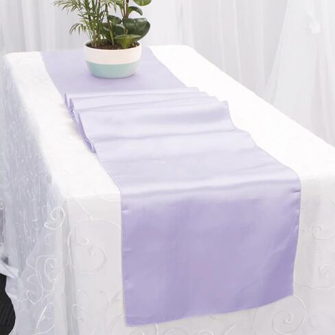 عداء طاولة الساتان الفاخر لافندر (108 "× 12") 1-أنيقة ، ديكور طعام فريد من نوع in Saudi Arabia