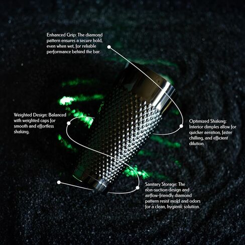 Diamond Boston Shaker (Onyx) مجموعة Shaker ، 16 أوقية و 28 أوقية ، علب شاكر مصنوعة من الفولاذ المقاوم للصدأ ، شاكر للمعادن للتنظيف ، أدوات البار المهنية in Saudi Arabia