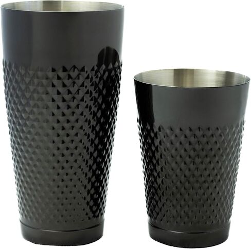 Diamond Boston Shaker (Onyx) مجموعة Shaker ، 16 أوقية و 28 أوقية ، علب شاكر مصنوعة من الفولاذ المقاوم للصدأ ، شاكر للمعادن للتنظيف ، أدوات البار المهنية in Saudi Arabia