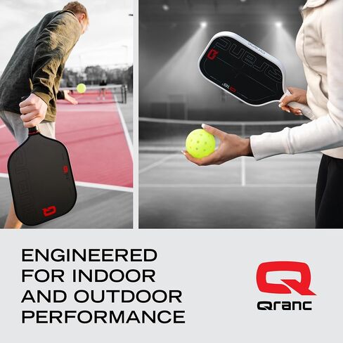8 Pack Qranc ‘Q 'Ball Pickleball Balls للعب في الهواء الطلق والداخلي ، معتمدة USA Pickleball (USAPA) ، 40 فتحة ، نيون in Saudi Arabia