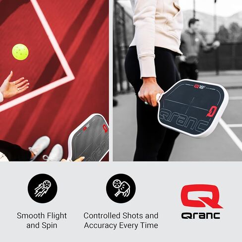 8 Pack Qranc ‘Q 'Ball Pickleball Balls للعب في الهواء الطلق والداخلي ، معتمدة USA Pickleball (USAPA) ، 40 فتحة ، نيون in Saudi Arabia