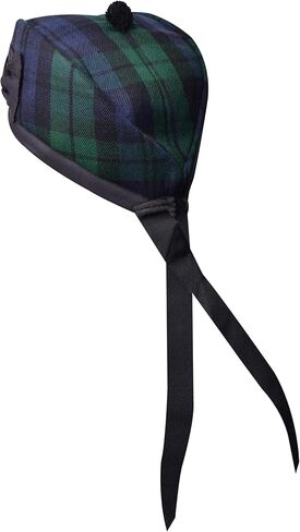 Glengarry Cap-Traditional Scottish Hat, Acrylic Wool Tartan Glengarry hat, Kilts/Bagpipes Accessories in Saudi Arabia
