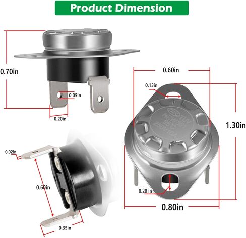 Bonbo 31091 Limit Switch لـ Atwood ، Flame Hydro ، RV Furnace Switch ارتفاع درجة الحرارة 190 ℉ in Kuwait