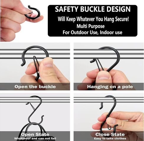 AFKSMILE 10 Pack Hanging S Hooks, Shaped Kitchen S Hooks for Versatile Hanging, Heavy Duty and Rustproof Metal Hooks for Kitchen, Bathroom, Garage, and Closet Organization in Saudi Arabia