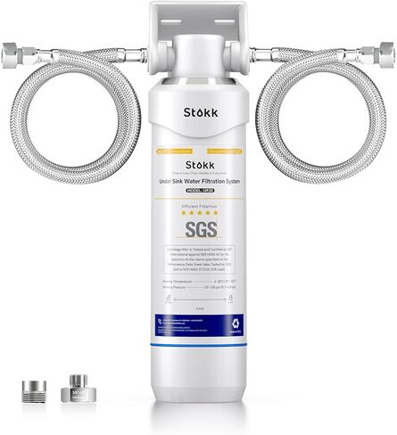 Stokk UR30 Under Sink Water Filter, Reduces Chlorine Bad Taste & Odor, 16000 Gallons Under Counter Water Filter Direct Connect to Kitchen Faucet, NSF/ANSI 42&372 in Saudi Arabia
