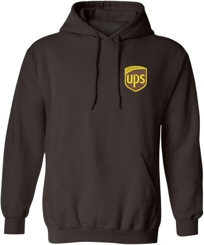 سويت شيرت بغطاء رأس مطرز من ALLNTRENDS UPS United Parcel Service (2XL، بني) in Kuwait