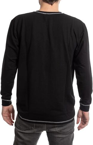 Calhoun NHL Men's Officially Licensed Team Logo French Terry Long Sleeve Raglan Shirt in Saudi Arabia
