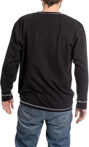 Calhoun NHL Men's Officially Licensed Team Logo French Terry Long Sleeve Raglan Shirt in Saudi Arabia