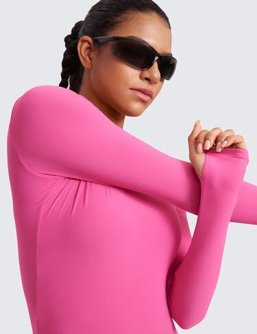 CRZ YOGA Womens Cloudweight Long Sleeve Workout Tops Lightweight Athletic Basic Shirts Soft Casual T-Shirt with Thumb Hole in Saudi Arabia