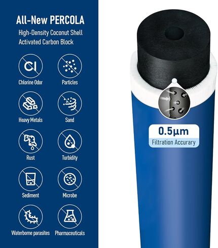مرشح المياه AP917HD-S ، متوافق مع Aqua-Pure® AP917HD-S كامب رواسب الرسل/مرشح CTO لنظام 3M® Aqua-Pure® AP904 ، مثبط W/المقياس (حزمة واحدة) in Kuwait