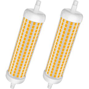 R7S LED Bulb 118mm 150W T3 J Type Halogen Bulb Equivalent,120V 12W 1500 Lumen Double Ended Floodlight Bulbs for Work,Security,Landscape Lights,Floor Lamps,Warm White 3000K,2 Pack