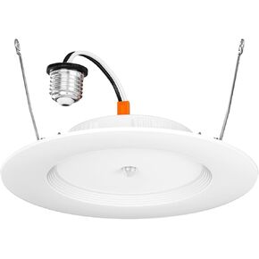 Amico 5/6 inch Motion Sensor Recessed Light, 12.5W=100W, 950LM, 2700K/3000K/4000K/5000K/6000K Selectable, LED Retrofit Can Lights, IC Rated - ETL & FCC, White