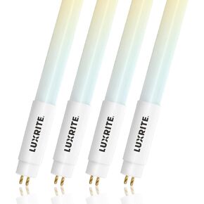 LUXRITE 4FT T5 LED Tube Lights, Type B, 24W=54W, 4 Colors 3500K | 4000K | 5000K | 6500K, 45.79", Single and Double End Powered, Ballast Bypass, 3200LM, F54T5 Fluorescent Replacement, UL, DLC (4 Pack)