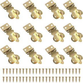 12 Pcs Brass Solid Padlock Hasp, Decorative Hasps, Mini Padlock Hasp with Screws for Wooden Box Jewelry Box Suitcase in Kuwait