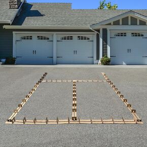 Pickleball Court Stencil Reusable Cardboard Pickleball Court Marking Kit, ​Easy to Set Up with Clear Instruction, Professional Size Pickleball Court Iines Stencil ​for Driveway, Backyard Parks