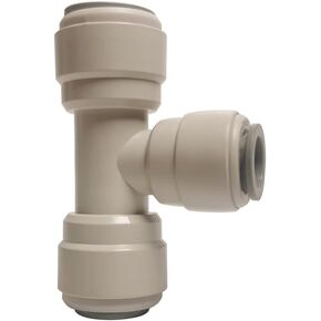 Malida 1/2" to 3/8" to 1/2" O.D. Tube Reducing Tee Union Quick Connector, Push in to Connect RO Water Filter Tube Fitting,5pcs.