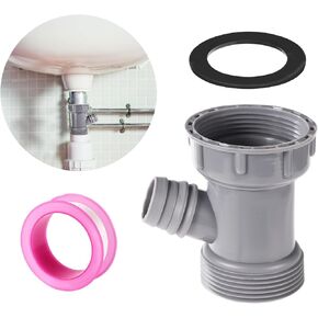Kitchen Sink Pipe Adapter, Universal Fit Y-Shaped Sink Strainer Connector with Gasket Versatile Dishwasher Drain Hose Adapter Replacement Waste Outlet for Easy Plumbing Integration in Kuwait