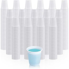 Lilymicky 2000 PACK 5 oz White Plastic Cups, Disposable Plastic Cups, 5 Ounce Plastic cups for Tasting, Drinking