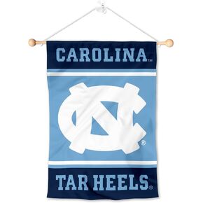 College Flags & Banners Co. North Carolina Tar Heels Window Wall Banner Hanging Flag with Suction Cup