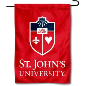College Flags & Banners Co. St. John's Red Storm Wordmark Logo Garden Flag