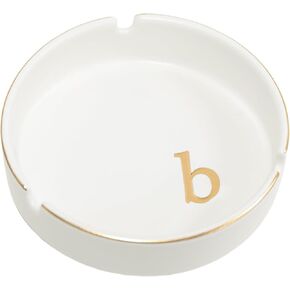 COLLECTIVE HOME - Luxurious Ceramic Ashtray with Gold Edging & Embossed Gold Lettering, Elegant Design, Ideal Gift for Birthdays, Anniversaries, Father’s Day, or Boyfriend (r) in Kuwait