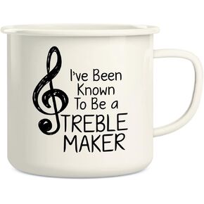 Retreez I've Been Known to be Treble Maker Musical Musician 16 Oz Enamel Stainless Steel Metal Camping Campfire Coffee Mug - Funny Sarcasm Inspirational birthday gift for friend coworker sis dad mom