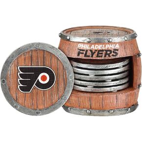 FOCO Philadelphia Flyers NHL 5 Pack Barrel Coasters