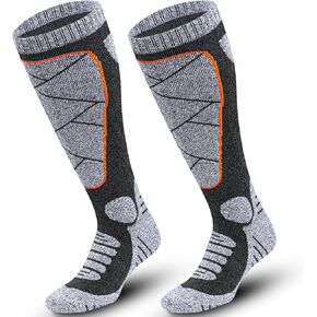 Ski Socks for Men Women Size L, Cotton Socks for Skiiing Snowboard Outdoor Activity (1 Pair), Soft Warm and Breathable