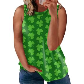 DOLNINE Plus-Size-Tank-Tops-for-Women Summer Sleeveless T Shirts Casual Crewneck Tees