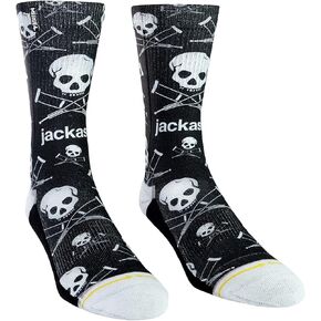 MERGE4 Jackass Scattered Crew Socks for Men and Women Officially Licensed Jackass 4 Compression Socks