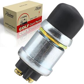 Roykaw Universal Golf Cart Horn Switch Button w/Cover Floor Mount Compatible with EZGO, Club Car, Yamaha - 12 Volt/15 Amp
