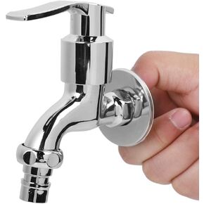 Zerone Basin Faucet Water Tap, G1/2" Smooth Water Laundry Bathroom Washing New Zinc Alloy Machine Wall Mounted Water Faucet Single Cold Tap
