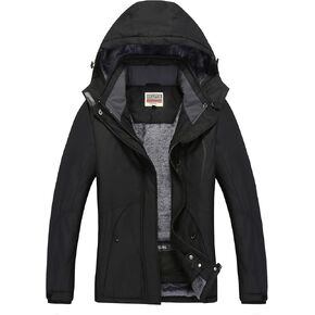 WULFUL Women’s Waterproof Snow Ski Jacket Mountain Windproof Winter Coat with Detachable Hood