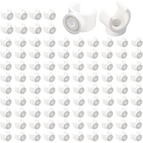 3/4 Inch PEX Pipe Clamps, 100 Pcs PVC Pipe Holder, Plastic Pipe Clamps Tools U Hook, Pipe Clamps for Fixing PVC Water Pipes & Tubing Hoses Hangers Clips Holder Support Bracket Socket, White