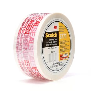 3M Scotch Printed Message Box Sealing Tape 3771, White, 48 mm x 100 m