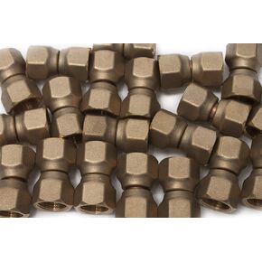 LTWFITTING Brass 1/2" OD Flare Forged Swivel Nut Union,Brass Flare Tube Fitting(Pack of 100)