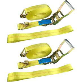 Ratchet Tie Down Strap - 2 Pack 2" x 30' Heavy Duty Ratchet Straps with Aluminum Handle, Cargo Straps for Moving Appliances, Lawn Equipment, Motorcycle in a Truck (Heavy Cargo 30')