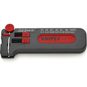KNIPEX Tools - Precision Mini Wire Stripper, 26-36 AWG (1280040SB)