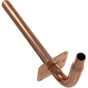 25 PIECES XFITTING COPPER STUB OUT ELBOW FOR 1/2" PEX TUBING WITH EAR/NAIL FLANGE 3 1/2" X 8" - BRASS