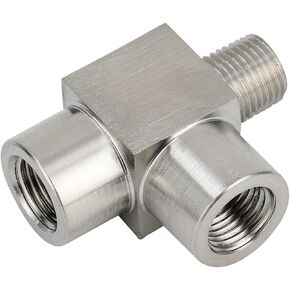 Avanty Stainless Steel 304 Forged Pipe Fitting Street Tee Male Run Tee 3/8" NPT Female x 3/8" NPT Male x 3/8" NPT Female