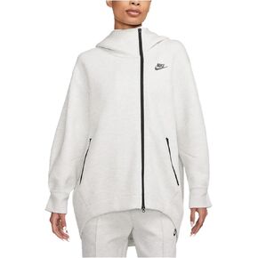 Nike Sportswear Tech Fleece Women's Oversized Full-Zip Hoodie Cape (FB8243-013, Light Grey/Heather/Black)