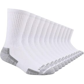 Heatuff Mens Crew Socks Moisture Wicking Max Cushion Athletic Work Socks for men (6 Pairs)