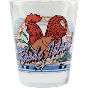 Rhode Island 3 View Shot Glass