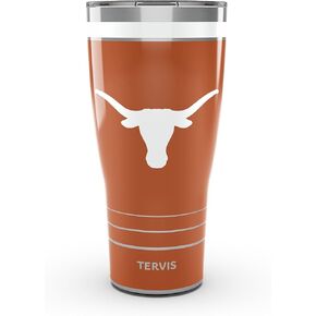 Tervis Traveler Texas Longhorns - MVP Triple Walled Tumbler Cup Cup يحافظ على المشروبات الباردة والساخنة ، 30 أوقية ، الفولاذ المقاوم للصدأ