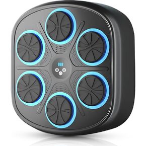 2025 Smart Music Boxing Machine with LED Wall-Mounted Target for Adults and Kids – Interactive Training Equipment for Home Gym, Indoor Fitness, Boxing Workout, and Exercise with Premium Boxing Gloves