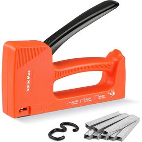 VALUEMAX Light-Duty Staple Gun Kit, includes 1600PCs 5/16'' Staples, Manual JT21 Staples, for Upholstery, Material Repair, Decoration, Furniture, DIY Use